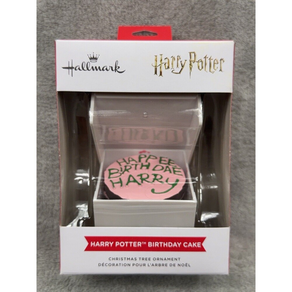 Hallmark Harry Potter Ornament 2026 Pink Birthday Cake HAPPEE BIRTH DAE